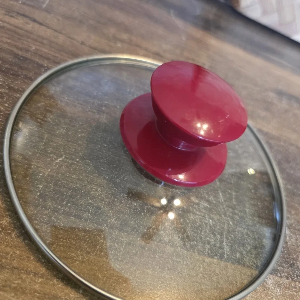 Glass & Stainless Steel Replacement Pot Lid Red Small Slow Cooker Lid 6